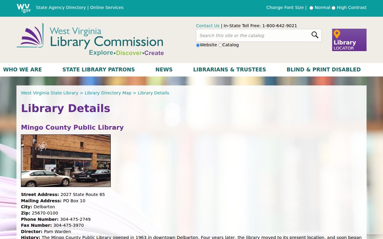 Mingo County property history research supported by the county library system