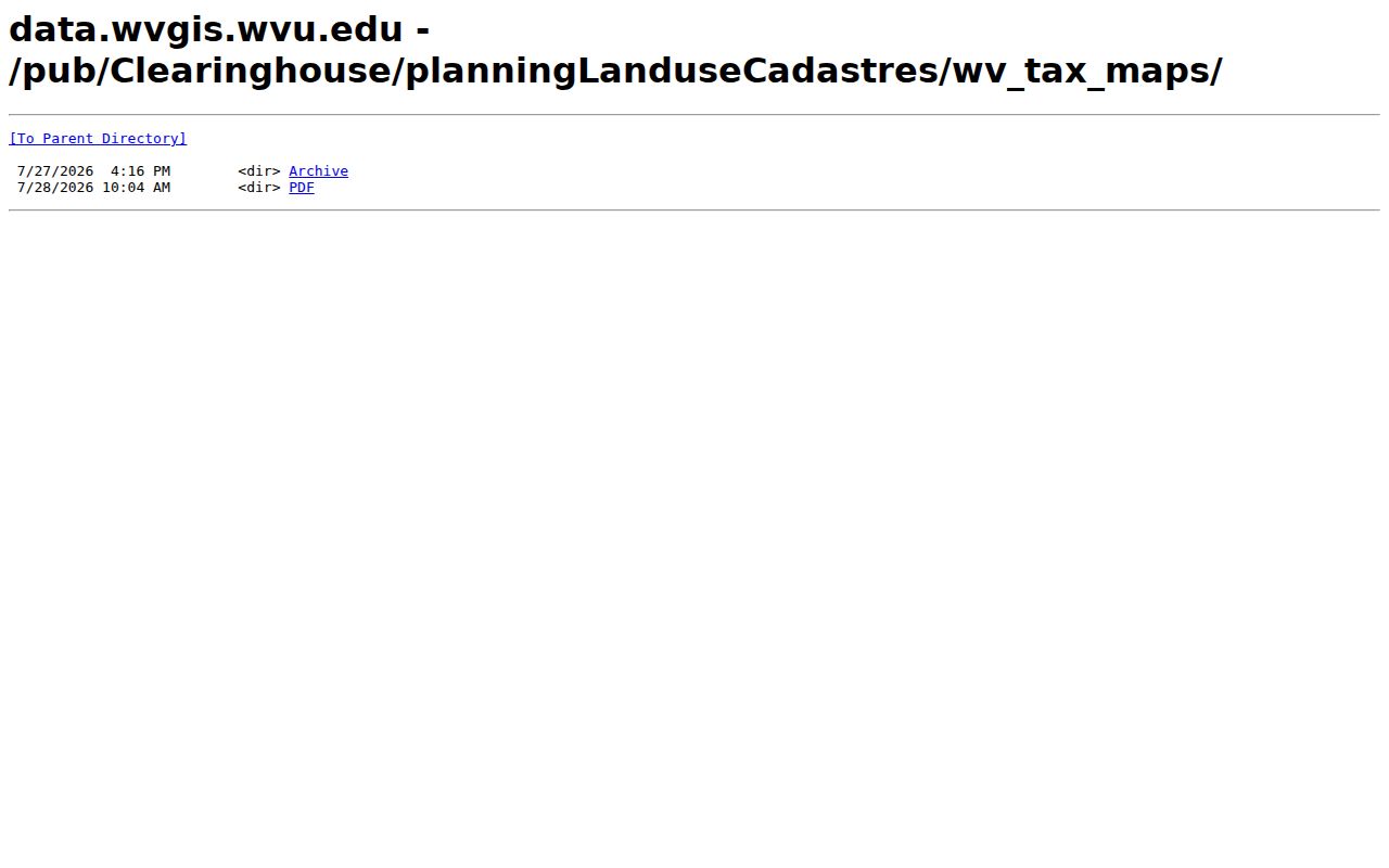 Mingo County parcel maps and tax-map data in the West Virginia GIS clearinghouse