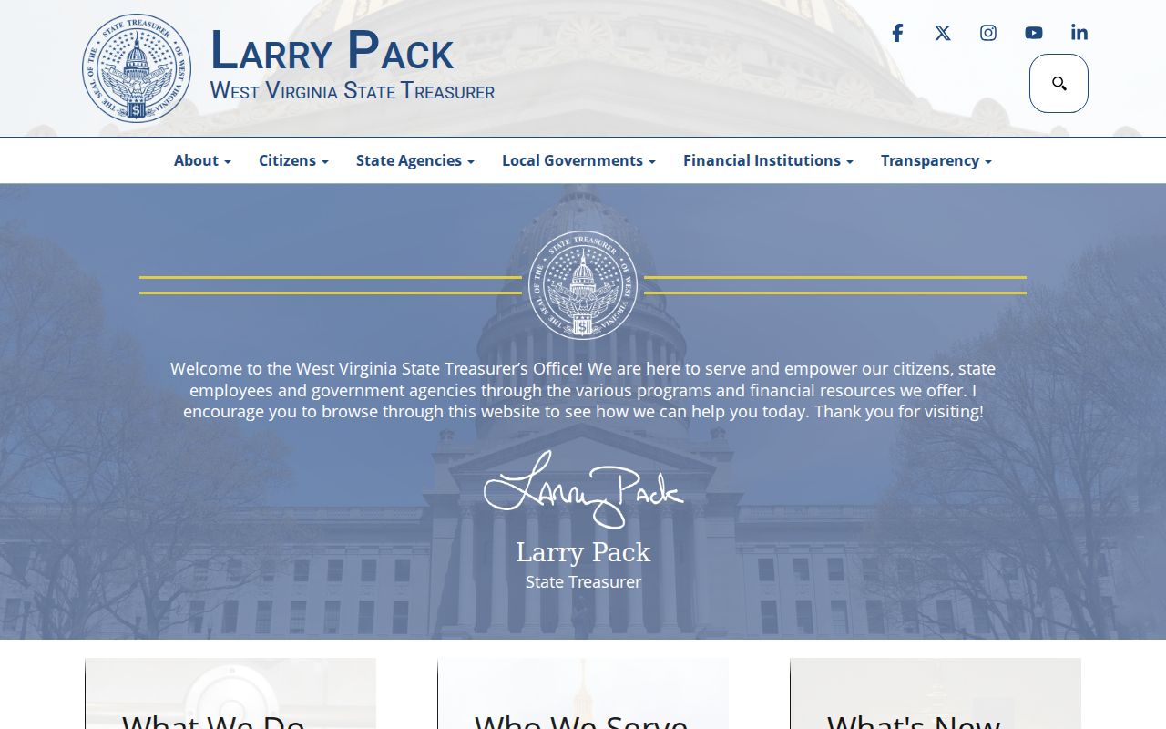 Mingo County property tax record research using the West Virginia Treasury landing page